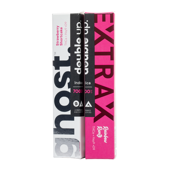 Ghost X Extrax - HDXY9 + THC-A + D9 Double Up Disposables | 7G 2-Pack