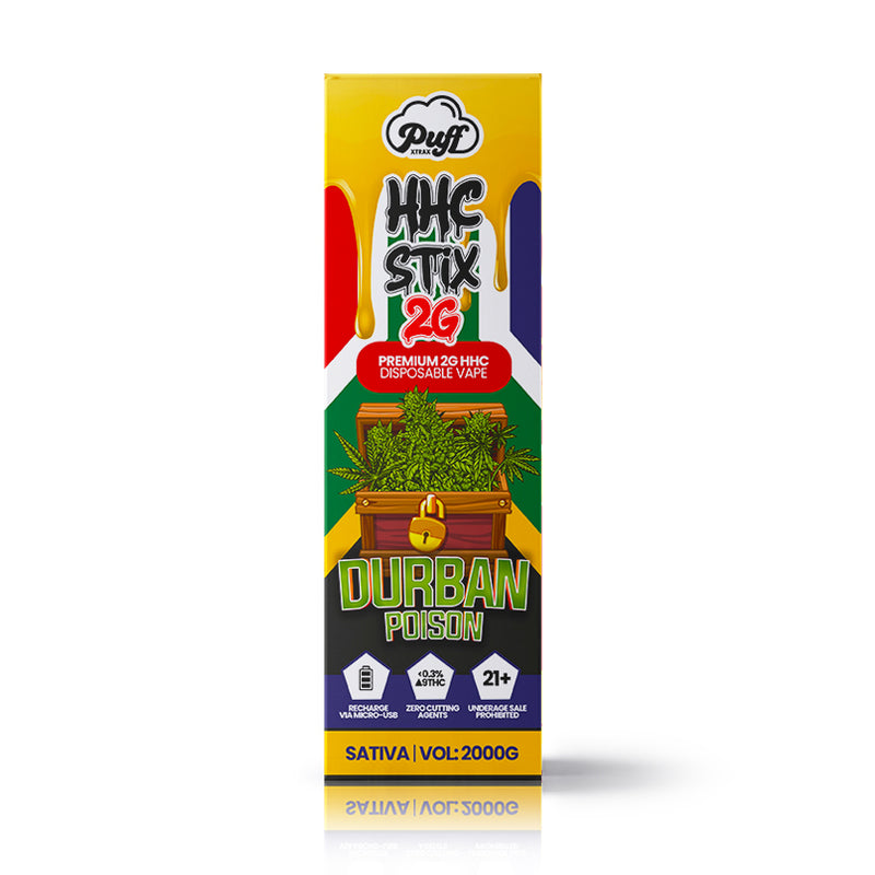 HHC 2G Disposable Vape Durban Poison by Puff Xtrax