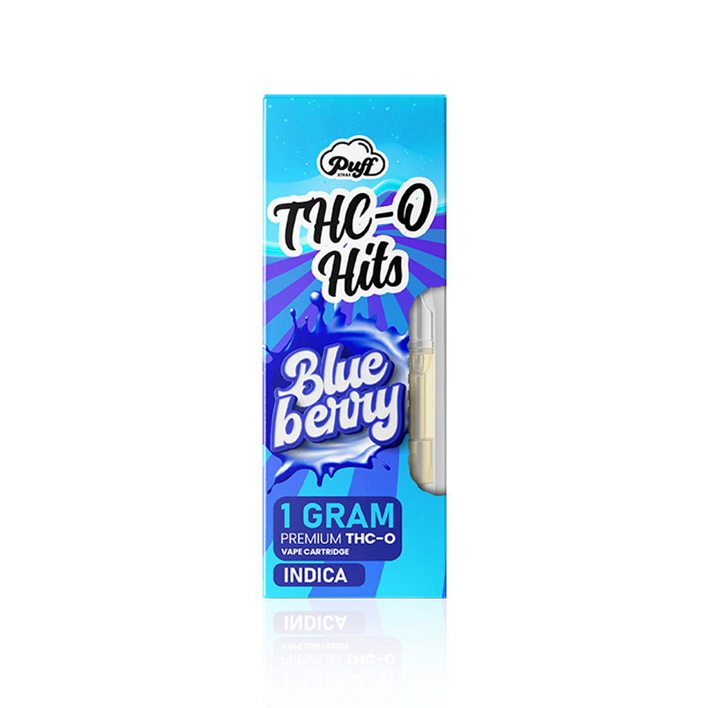 THC-O Hits Vape Cartridge Blueberry by puff xtrax
